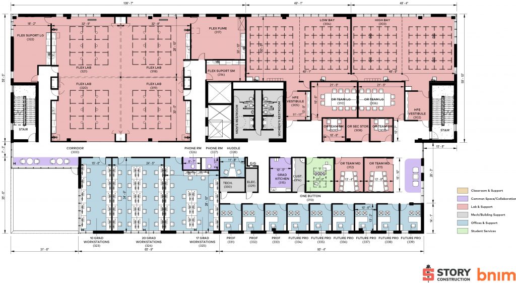 Therkildsen Industrial Engineering building floor plans for level 3