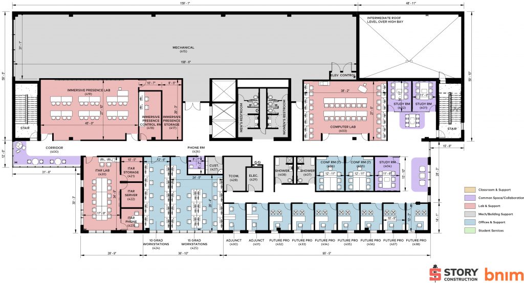 Therkildsen Industrial Engineering building floor plans for level 4